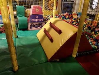 replaced ball pit ramp in children's play area